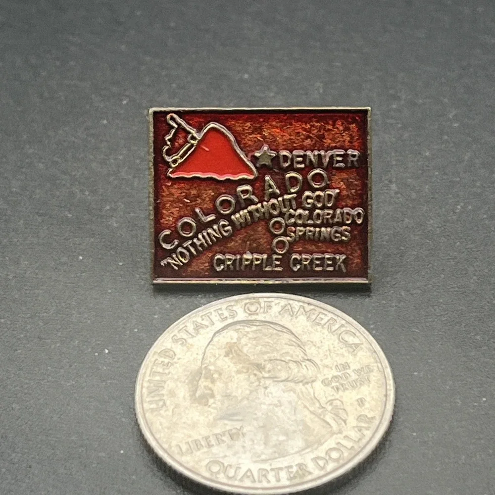 Colorado Nothing Without God Denver Cripple Creek Lapel‎ Hat Pin